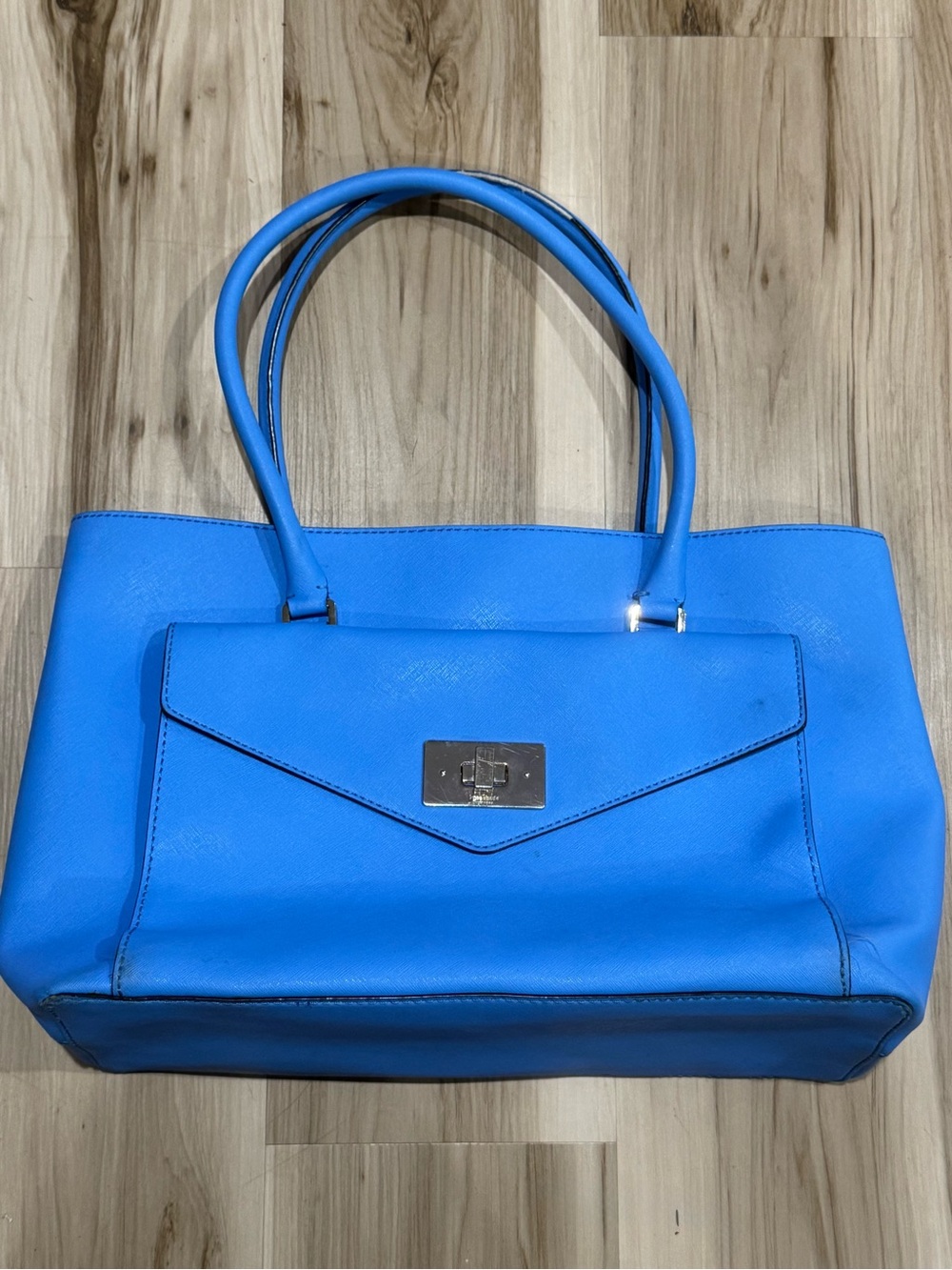 Kate Spade New York Blue Saffiano Tote Bag